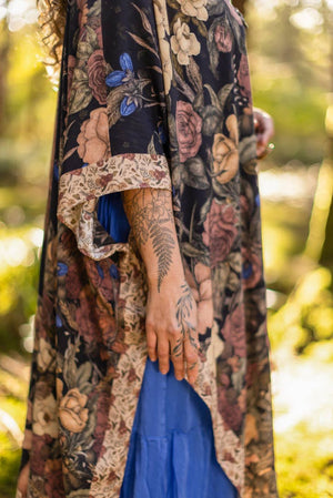 Lionheart Bohemian Goddess Starduster Kimono with botanicals