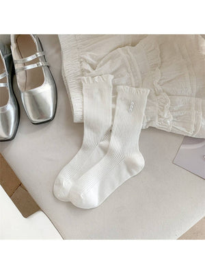 Rufia - Delicate Trim Rib Crew Socks