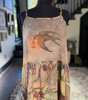 Lovelight Bohéme Slip Dress with Whimsical Woodland Deer