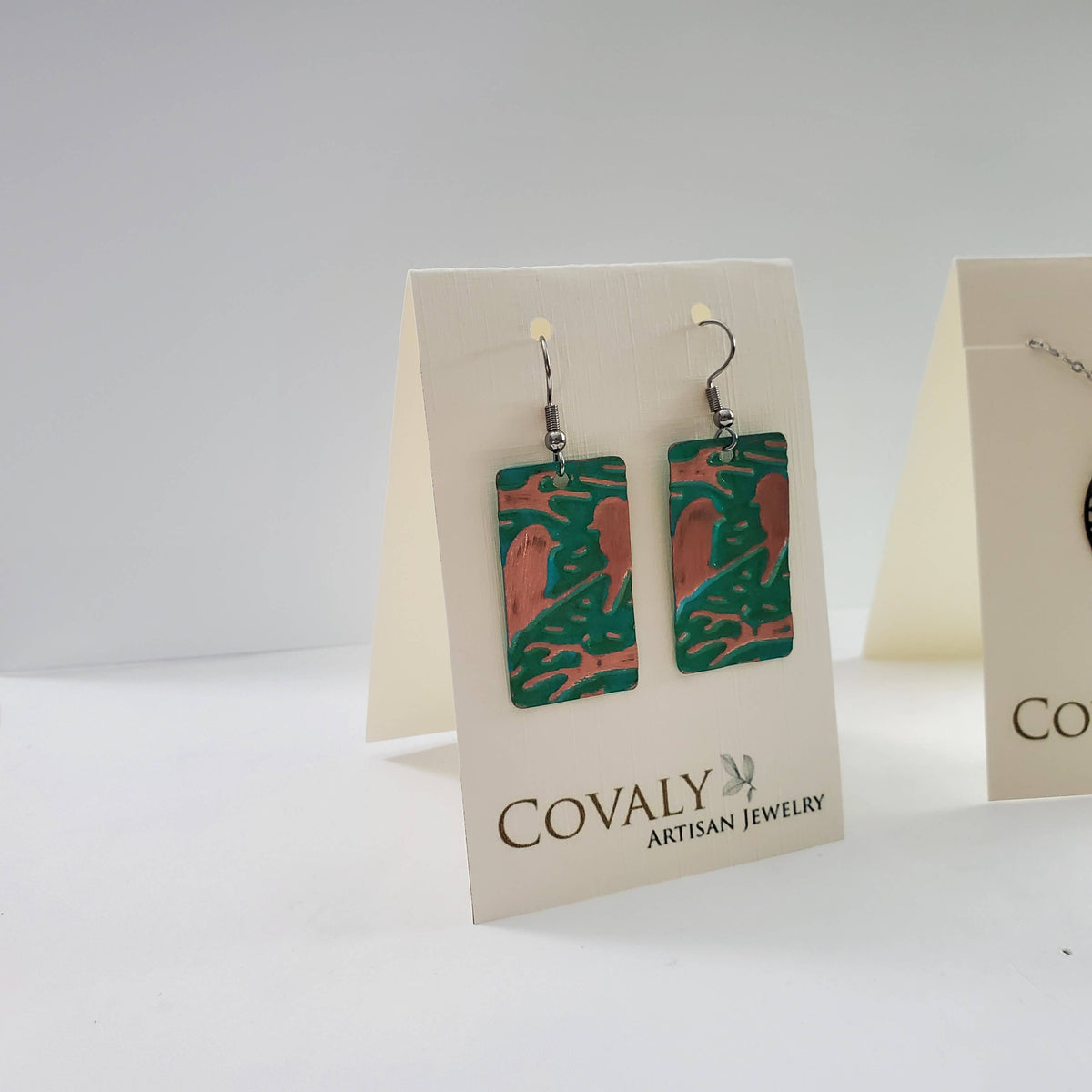 Flame Paint Copper GoGo Teardrop Earrings