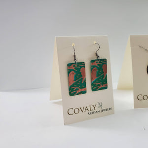 Flame Paint Copper GoGo Teardrop Earrings