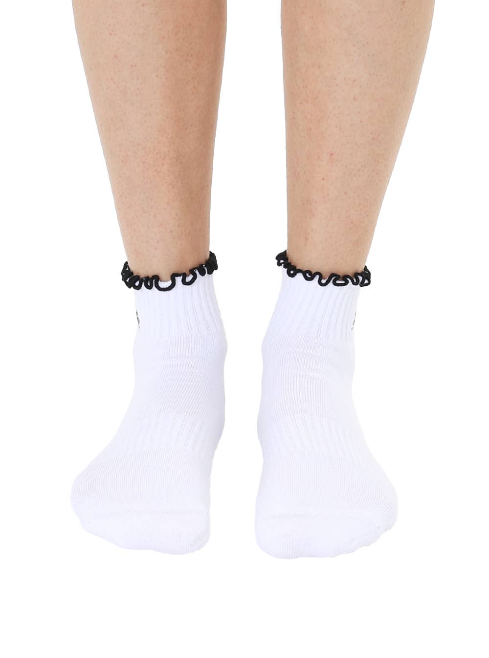 Downward Dog Grip Ankle Socks – White