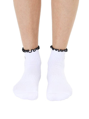 Downward Dog Grip Ankle Socks – White