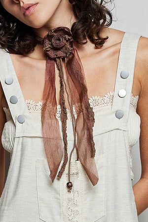 Rosette Accent Tassel Detail Layered Tie Belt