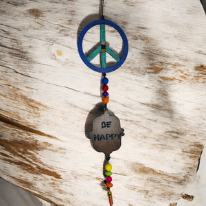 Peace Sign Tassel Mobile