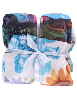 Flannel Fleece Hippie Boho Throw Blanket Hippie Dog