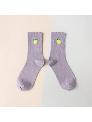 Rufia - Fruit Embroidery Crew Socks