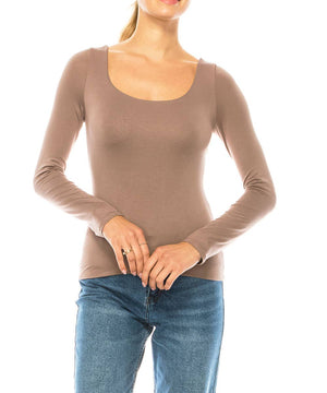 Bamboo Double Layered Long Sleeve Top