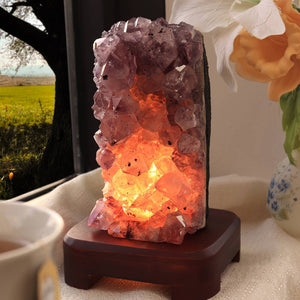 Amethyst Cluster Lamp
