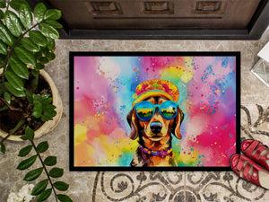 Dachshund Hippie Dawg Doormat, 24x36
