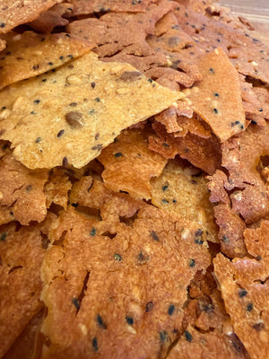 Organic Seeded Sourdough Crackers Scratch - made in house