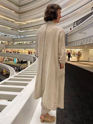 Jacket Italian Linen and silk Combination - Frayed Edges