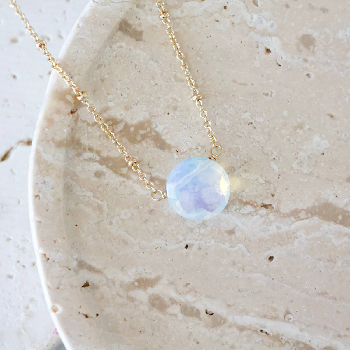Opalite Coin Necklace