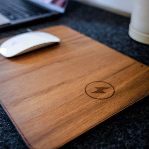 Real Wood Wireless Charging Mousepad - Aromatic Cedar
