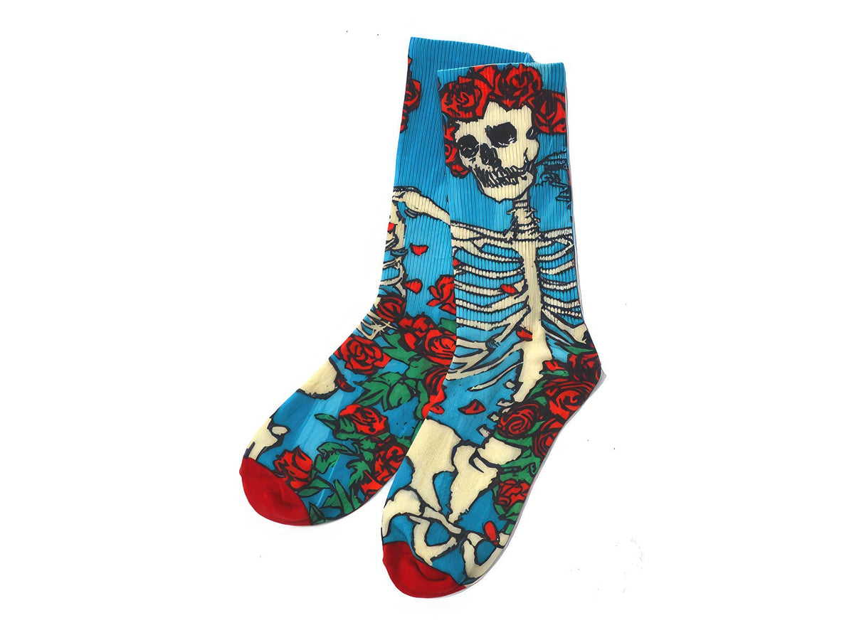 Grateful Dead Bertha Skull and Roses Socks