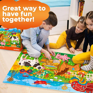 Giant Farm Floor Puzzle for Kids - 48 Pieces