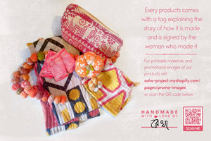 Vintage Kantha Basket - 3 in