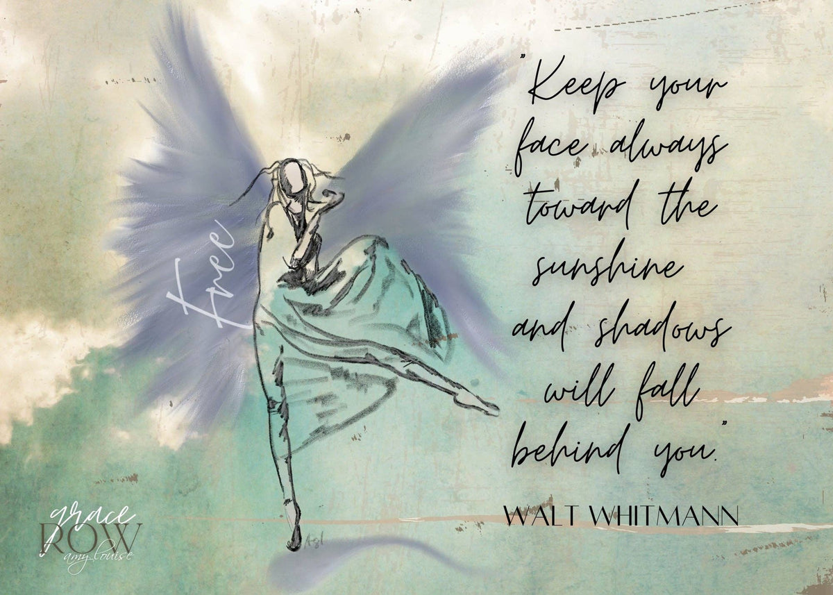 Keep Your Face - Grace Row Glass Wall Hanging