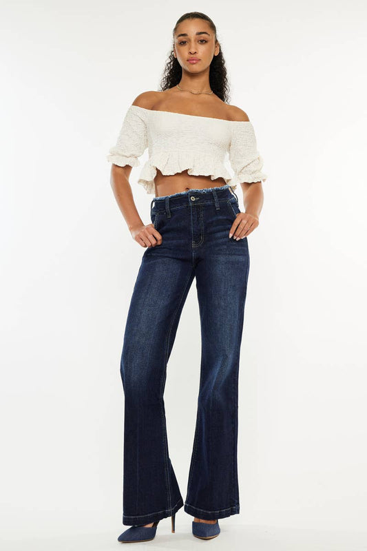 High Rise Wide Flare Jean