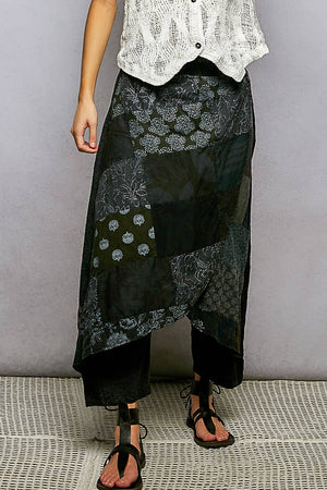Over Wrapped Cotton Three Quarter Pants