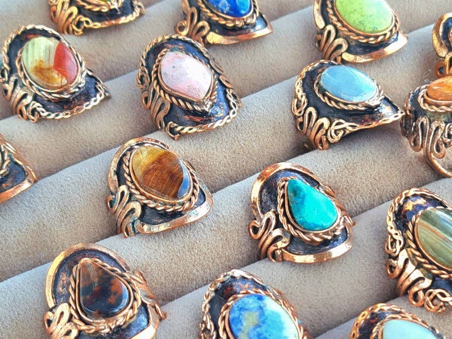 Handcrafted Natural Stone Ring Collection