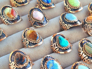 Handcrafted Natural Stone Ring Collection