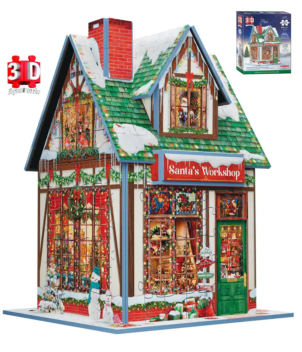 Santa's Workshop 3D Puzzle, 323 Pieces