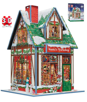 Santa's Workshop 3D Puzzle, 323 Pieces