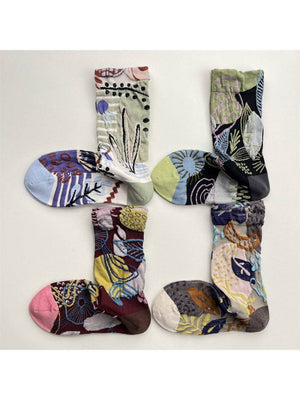 Rufia - Abstract Botanical Crew Socks