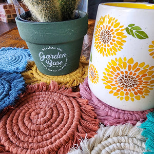 Handwoven Macrame Boho Coaster