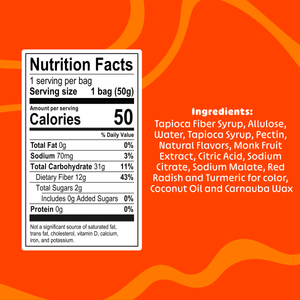 Blobs Orange Peach Gummy Candy 1.8oz