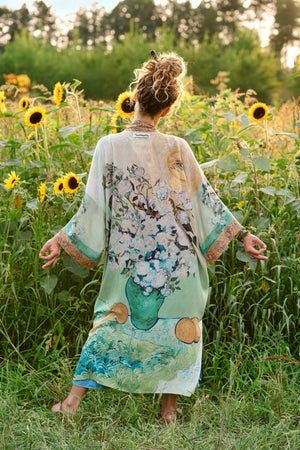 Van Gogh I Paint My Dream Opera Duster Kimono Robe