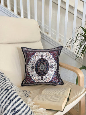 Boho Rug Pattern Pillow Cover 18x18