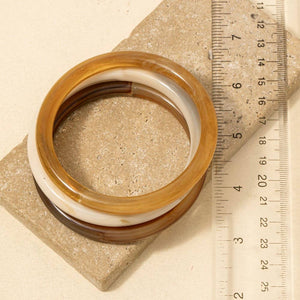 Thin Three Piece Acrylic Bangle Bracelet Set