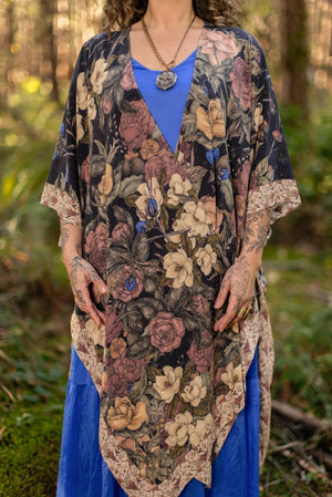 Lionheart Bohemian Goddess Starduster Kimono with botanicals
