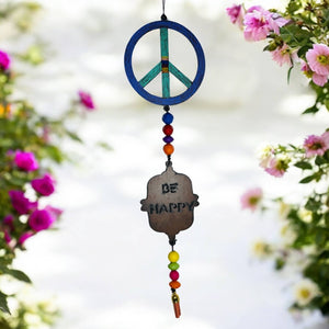 Peace Sign Tassel Mobile