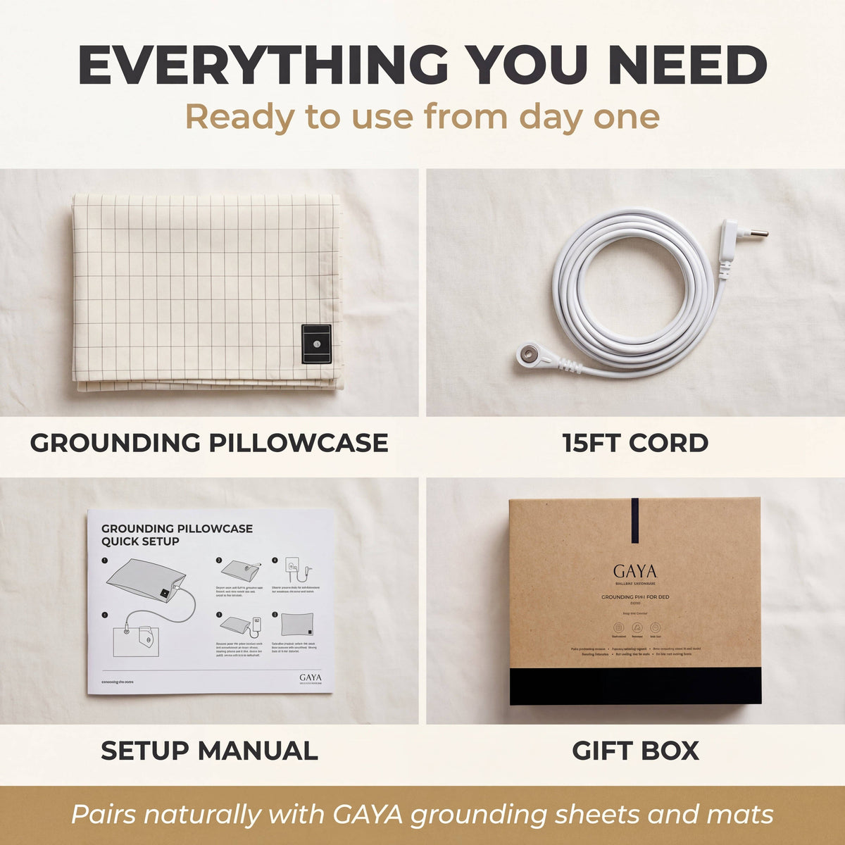 Grounding Pillowcase – Gray