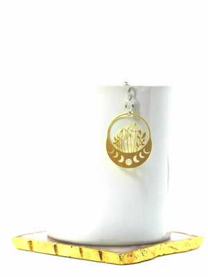 Golden Crystals & Moon Cycle Loose Leaf Tea Infuser