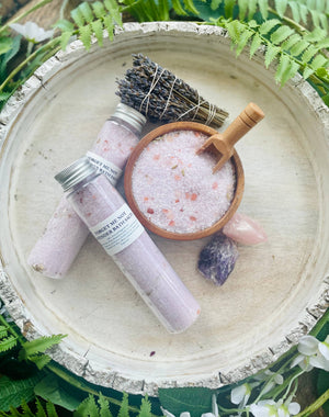 Forget Me Not and Lavender Herbal Bath Salt Tube