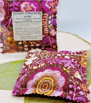 Lavender & Rose Aromatherapy Sachet with Patchouli