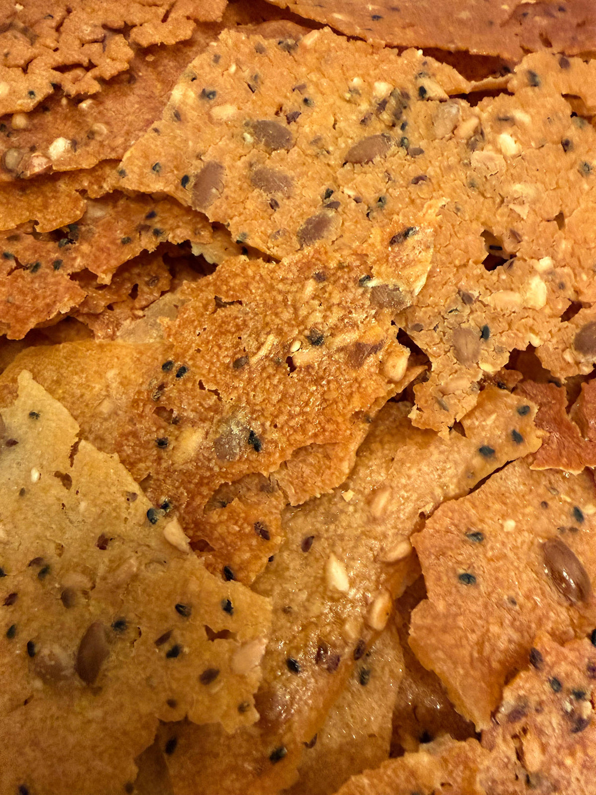 Organic Seeded Sourdough Crackers Scratch - made in house