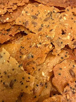 Organic Seeded Sourdough Crackers Scratch - made in house