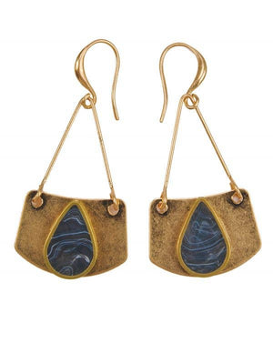 Metal Drop Earrings - Glimmering Finish