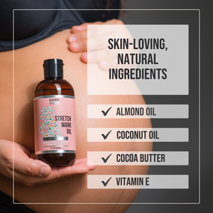 Pregnancy Stretch Mark Oil with Cocoa Butter and Almond Oil