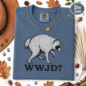 What Would Jimothy Do Raccoon Tee – Blue Jean