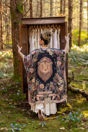 Lionheart Bohemian Goddess Starduster Kimono with botanicals