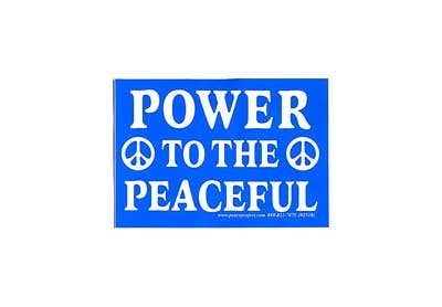 Power to the Peaceful Peace Sign Bumper Sticker