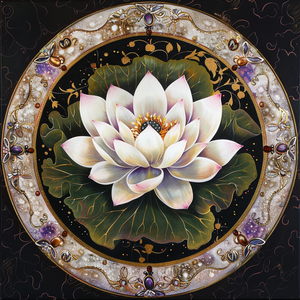 Charmed Lotus Tambourine Wall Art - Sandalwood