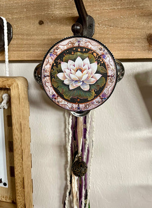 Charmed Lotus Tambourine Wall Art - Sandalwood