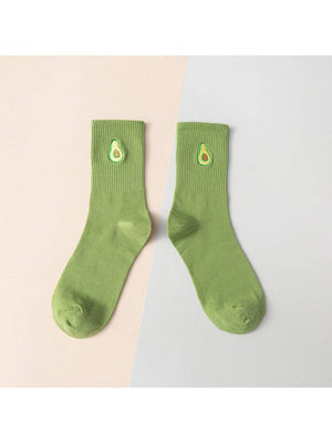 Rufia - Fruit Embroidery Crew Socks